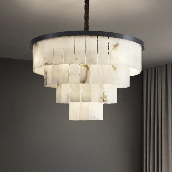 Alabaster chandelier for dining room