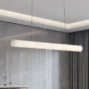 Nordic Minimalist Living Room Spanish Marble Brass Chandelier Modern Designer Long Strip Dining Room Pendant Light